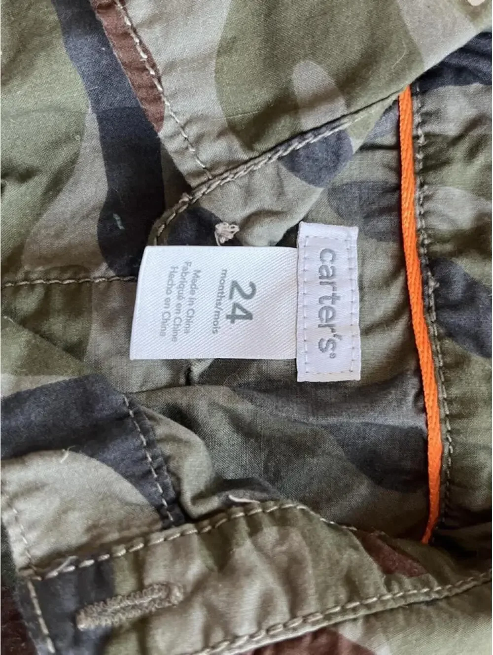 Carter's Camo Button Up Shirt sized 24 months